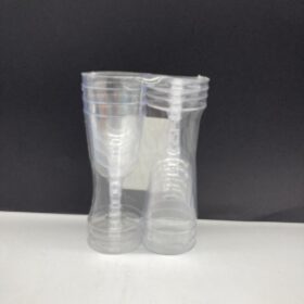 8 pk Plastic Wine glasses  4.75" tall